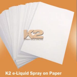 K2 E-LIQUID SPRAY ON PAPER